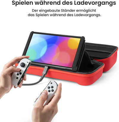 tomtoc Tasche Case für Nintendo Switch / Switch OLED Modell, Hard Tragetasche für Switch Konsole, 24