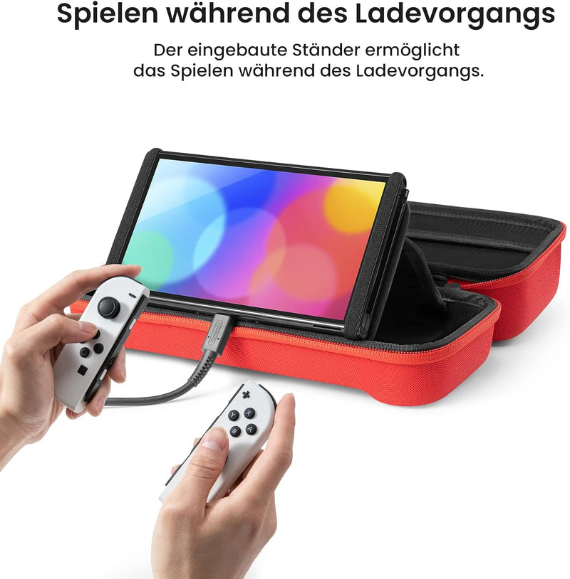 tomtoc Tasche Case für Nintendo Switch / Switch OLED Modell, Hard Tragetasche für Switch Konsole, 24