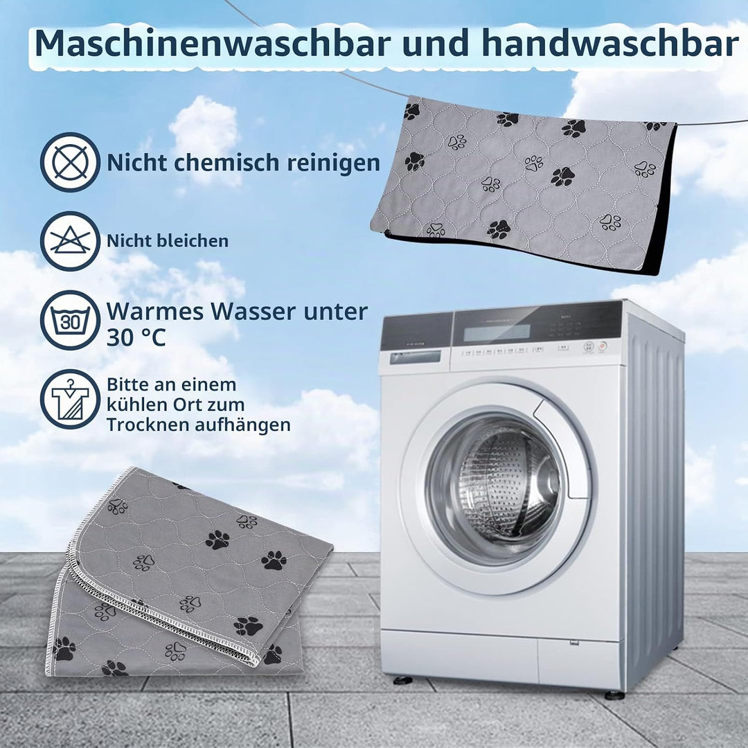 2 Stück 60X40cm Pipi Pads für Meerschweinchen，Waschbare und Wiederverwendbare Pipi Pads für Haustier