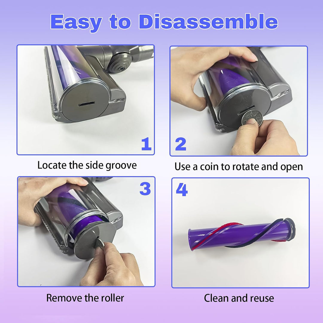 Bürste kompatibel für Dyson V7 V8 V10 V11 V15 Staubsauger, Bodenbürste Ersatzteile Bürstenkopf mit D