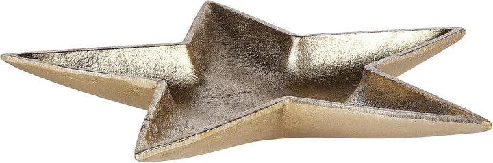 Dekoschale Aluminium gold Sternform 2er Set Dekotablett Dekoration Banten