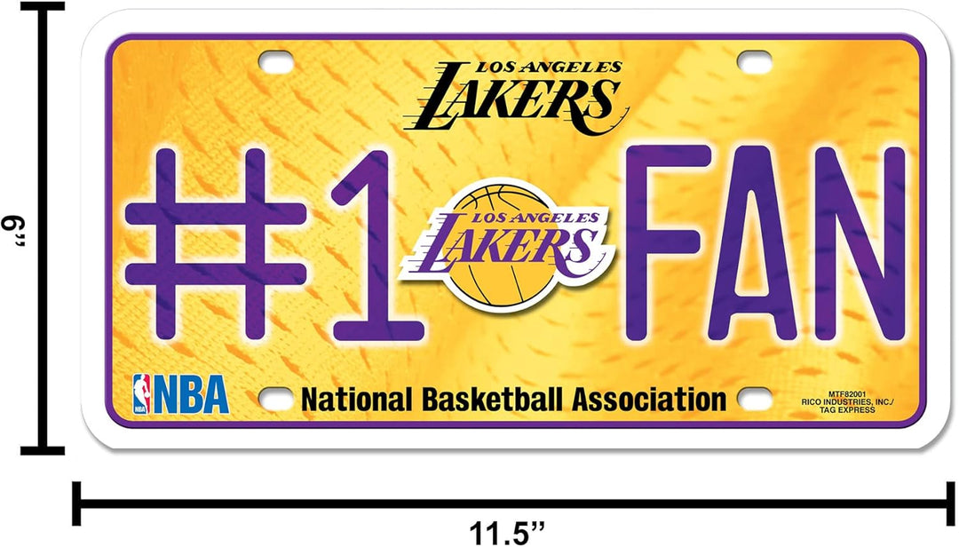 NBA #1 Fan Metall Kennzeichenanhänger, Los Angeles Lakers