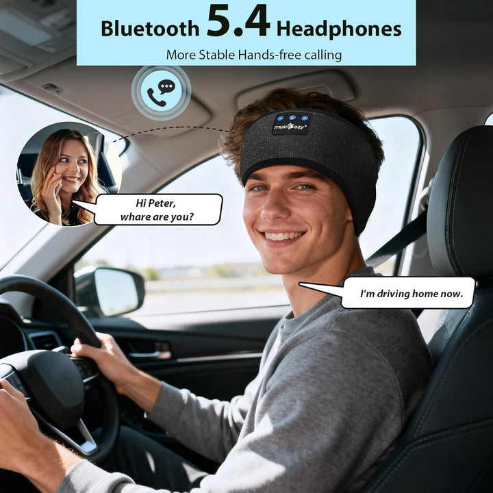 MUSICOZY Schlafkopfhörer Bluetooth 5.4, Bequem & Ultraleicht Stirnband kopfhörer zum Schlafen mit Hi