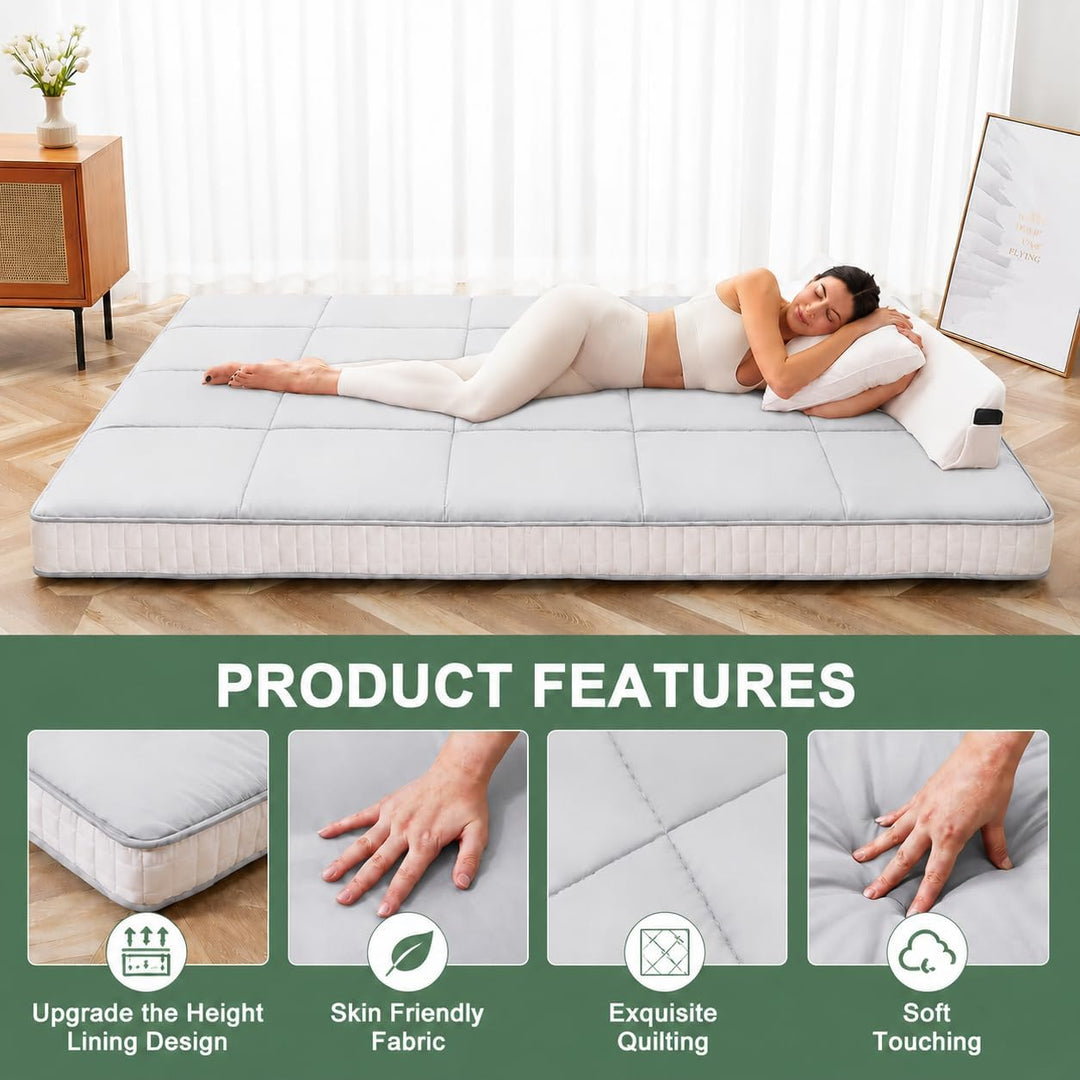 Futon Matratze 100x203cm Klappmatratze - 10cm dick Japanische Klappmatratze, Futon Gästebett, Bodenm