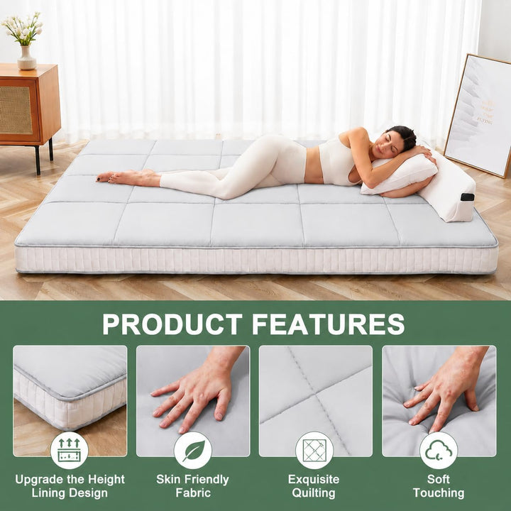 Futon Matratze 100x203cm Klappmatratze - 10cm dick Japanische Klappmatratze, Futon Gästebett, Bodenm