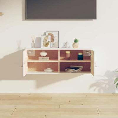 MNISDFL Bücherregal Sideboard Wohnzimmer Wandregal Küchenregal Wandschrank Weiss 80x30x30 cm Massivh