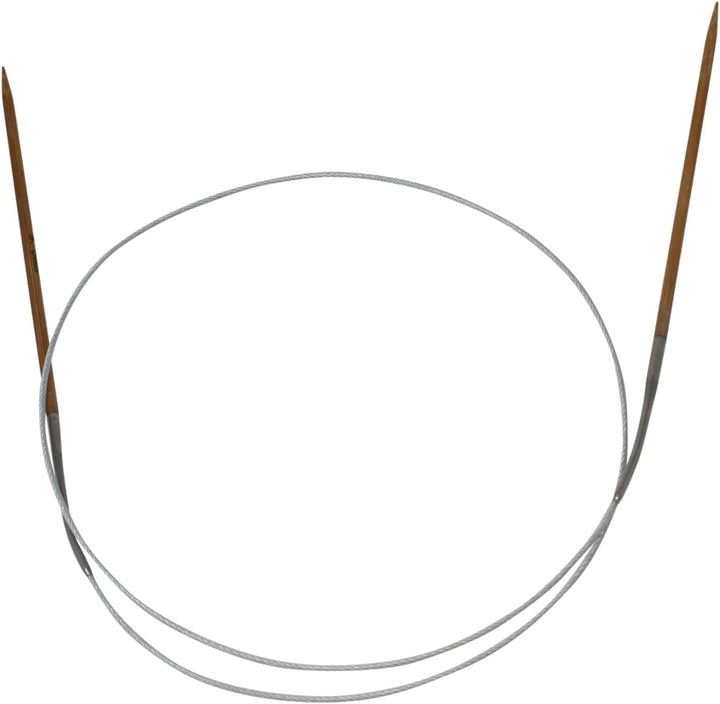 Bambus Rundstricknadel 80cm verschiedene Stärken- neu mit hochwertigem Metallseil- Stricknadel aus g