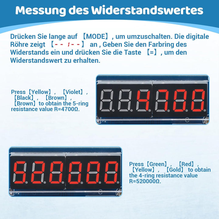 DONGKER DIY Lötübungsset, 6 Ziffern Lötprojekt Kit, DIY Löt Bausatz kit mit Display, Elektronische K