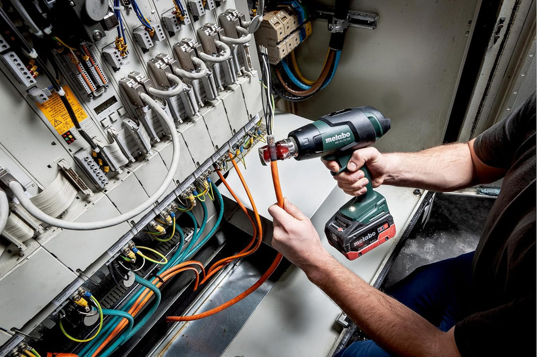 Metabo Akku-Heissluftgebläse HG 18 LTX 500 – 610502840 – 18 V – Leichtes Heissluftgebläse für leistu