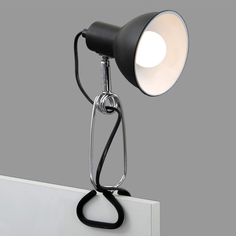 BRILONER - Schreibtischlampe mit Kabelschalter, schwenkbar, E14 Fassung, max. 8 Watt, Klemmlampe, Kl