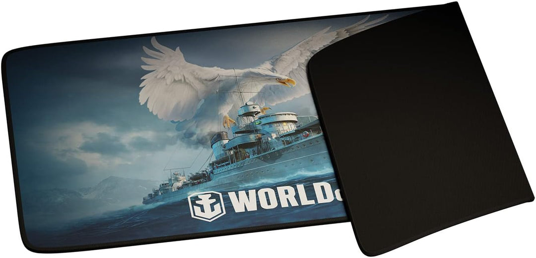 Genesis World of Warships Gaming Mauspad XXL 900×450 mm – Grosse Schreibtisch-Unterlage für Maus &amp; T