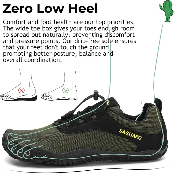 SAGUARO Unisex Barfussschuhe Herren Damen Barfussschuhe Trail Minimalistische Outdoor Fitnessschuhe