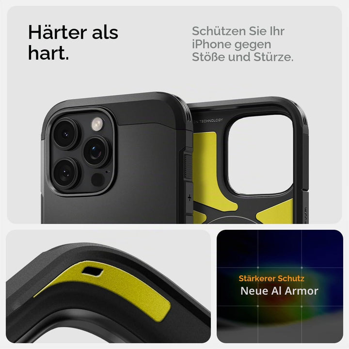 Spigen für iPhone 16 Pro Kamerasteuerung Aktivierte Hülle Tough Armor T (AI) MagFit, Kompatibel mit