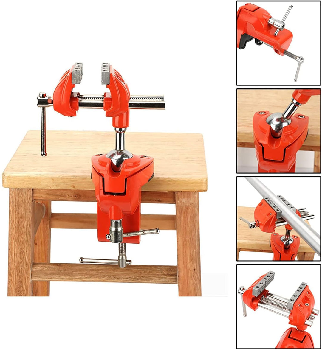 Tischschraubstock Mini 360 ° drehbar Verstellbare 70 mm Backenbreite Arbeitstischzange Tischklemme f