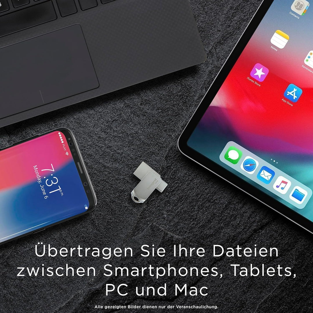 Integral 3Pack 32GB – USB-C & USB-A Stick, 360° Design, USB 3.2 Gen 1, Metall, Plug & Play. Kompatib