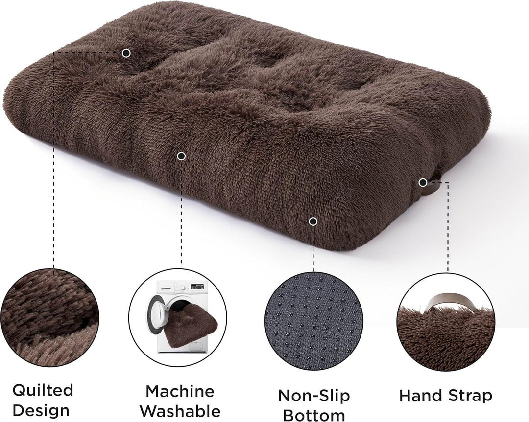 BEDSURE Flauschiges Hundebett Grosse Hunde - 89x58x8 cm Hundebett waschbar für grosse Hunde, rutschf