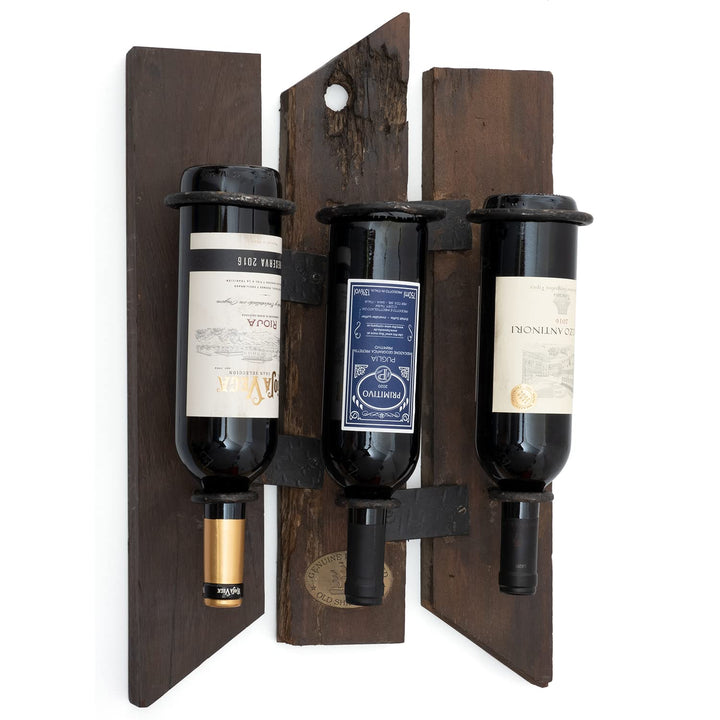 Moritz Weinregal Weinhalter Wandregal 55 x 34 x 16 cm aus altem Schiffs Holz Aufbewahrungsregal Wein