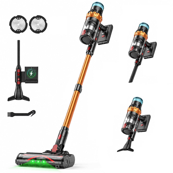 TechRise Akku-Stabstaubsauger, 58KPA/680W/70 Min, LED-Touchscreen, 3+Smart-Modi, Anti-Tangle &amp; 8-in-