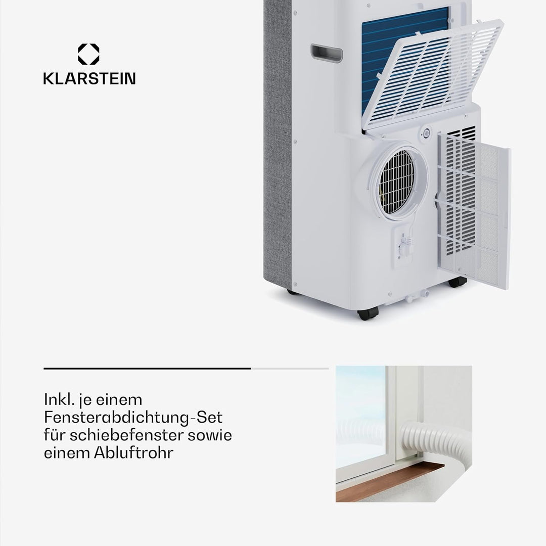 Klarstein AireLux Mobile Klimaanlage – 14.000 BTU, Für Räume bis 51 m², App & Sprachsteuerung, 4-in-