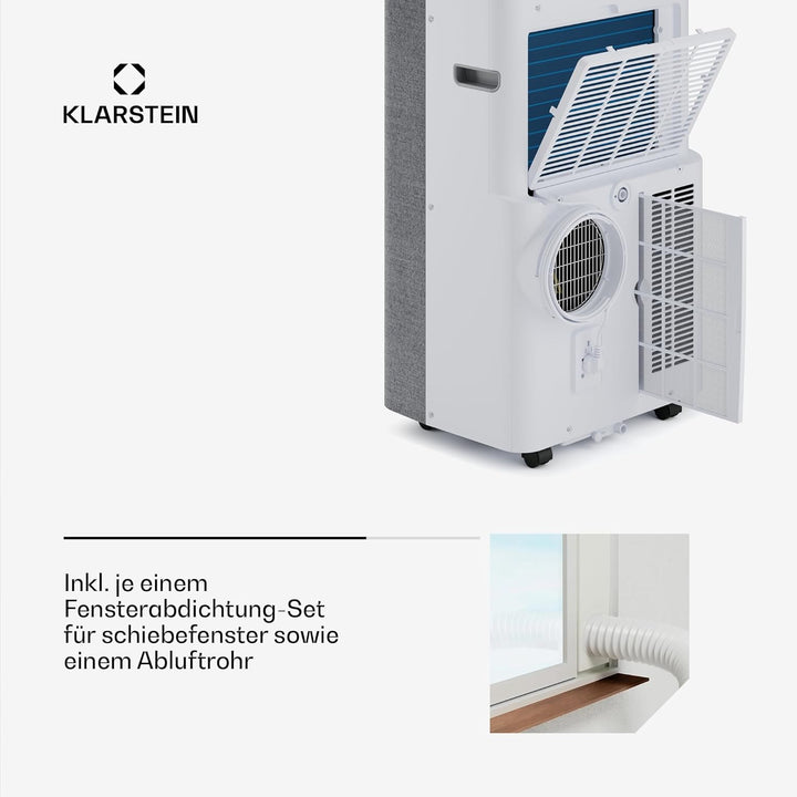 Klarstein AireLux Mobile Klimaanlage – 14.000 BTU, Für Räume bis 51 m², App & Sprachsteuerung, 4-in-