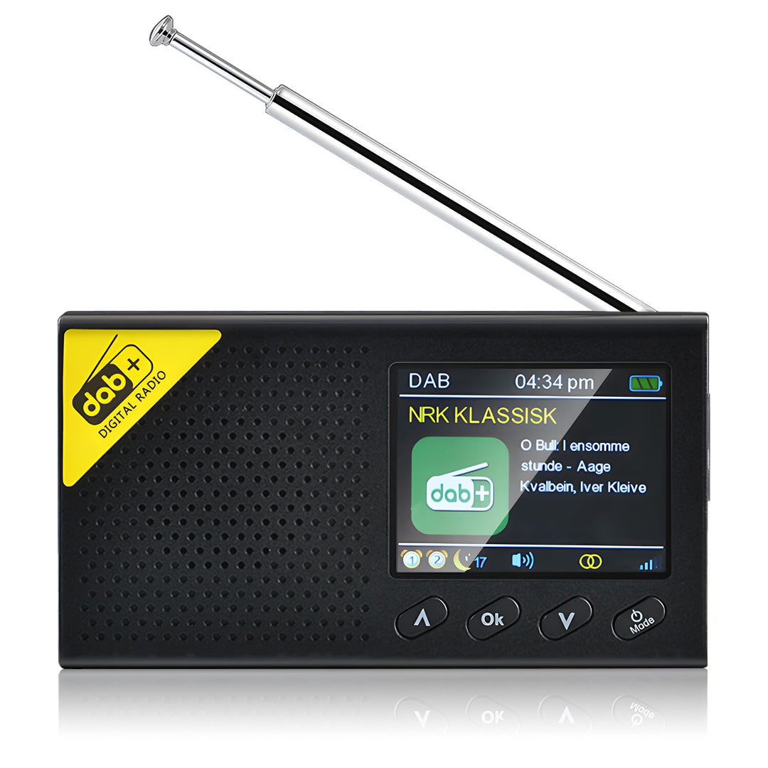 Hikity Dab/Dab+/FM/AUX-Radio, tragbar, wiederaufladbar, Bluetooth-Radio, Dab Plus, Radiowecker, Dopp