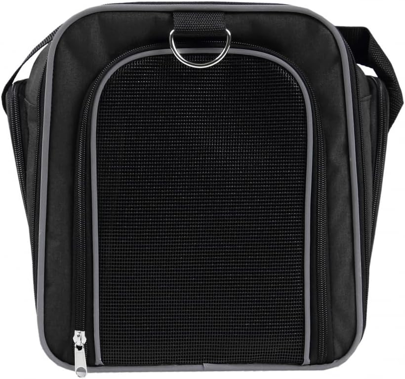 Wouapy Hundetragetasche für Hunde, Schwarz Schwarz L 45 x l 25 x H 28 cm, Schwarz L 45 x l 25 x H 28