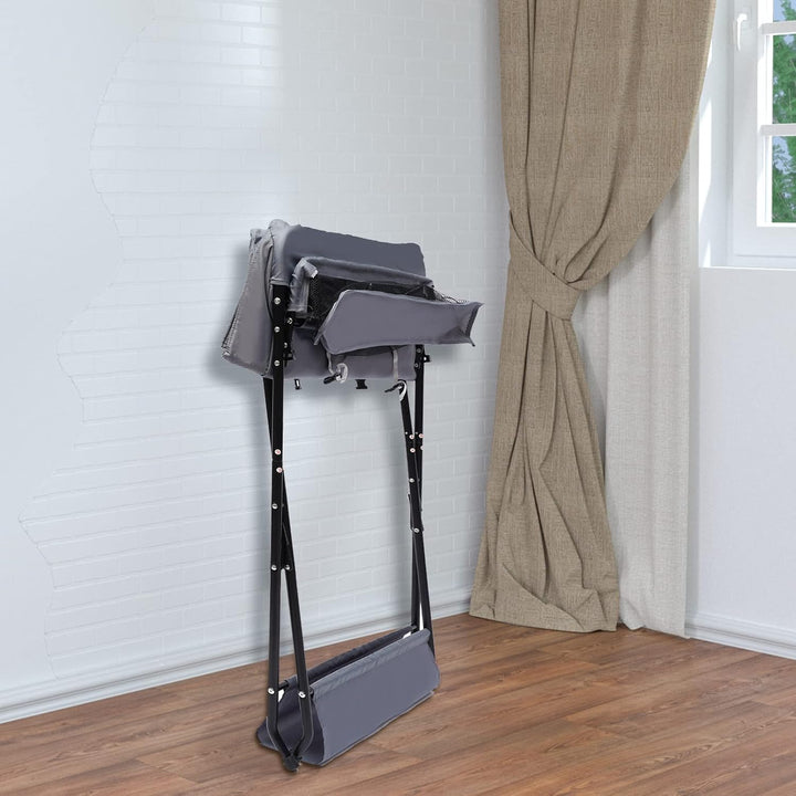 Wickeltisch Klappbarer und Tragbarer, Wickelkommode Baby Wickeltisch mit Wickelauflage, Sicherheitsg