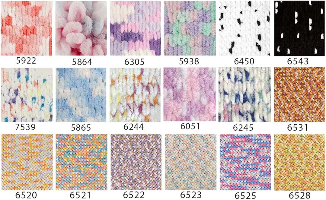 5 x 100g Strickgarn ALIZE Puffy Color Stricken ohne Nadeln Fingerstrickgarn, Farbe:6075, 6075