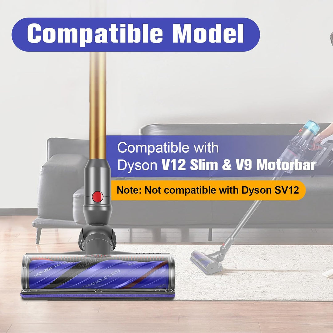 Motorbar Ersatz-Bodendüse für Dyson V12 Detect Slim/Absolute/Origin Staubsauger, Elektrobürste Motor