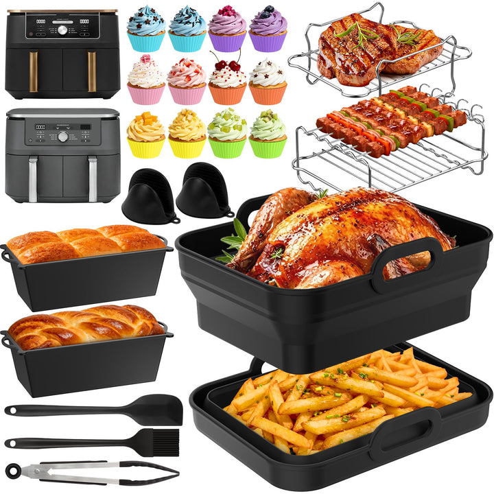 27 Artikel Heissluftfritteuse Zubehör für Ninja 9.5L Air Fryer DZ400EU, DZ400EUSTGD/AF400EU, AF400EU
