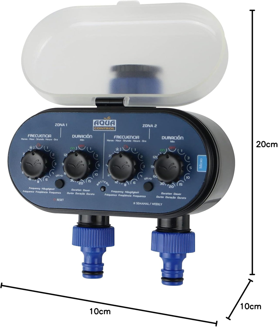 Aqua Control C4011 - Bewässerungsprogrammierer für den Garten - Für alle Arten von Hähnen - Mit 2 ge