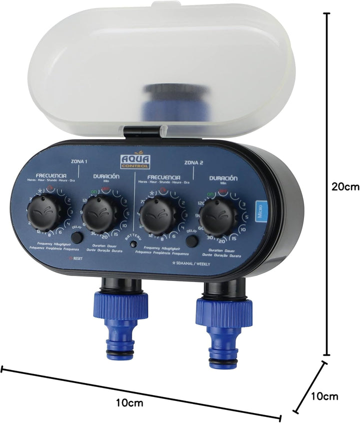 Aqua Control C4011 - Bewässerungsprogrammierer für den Garten - Für alle Arten von Hähnen - Mit 2 ge