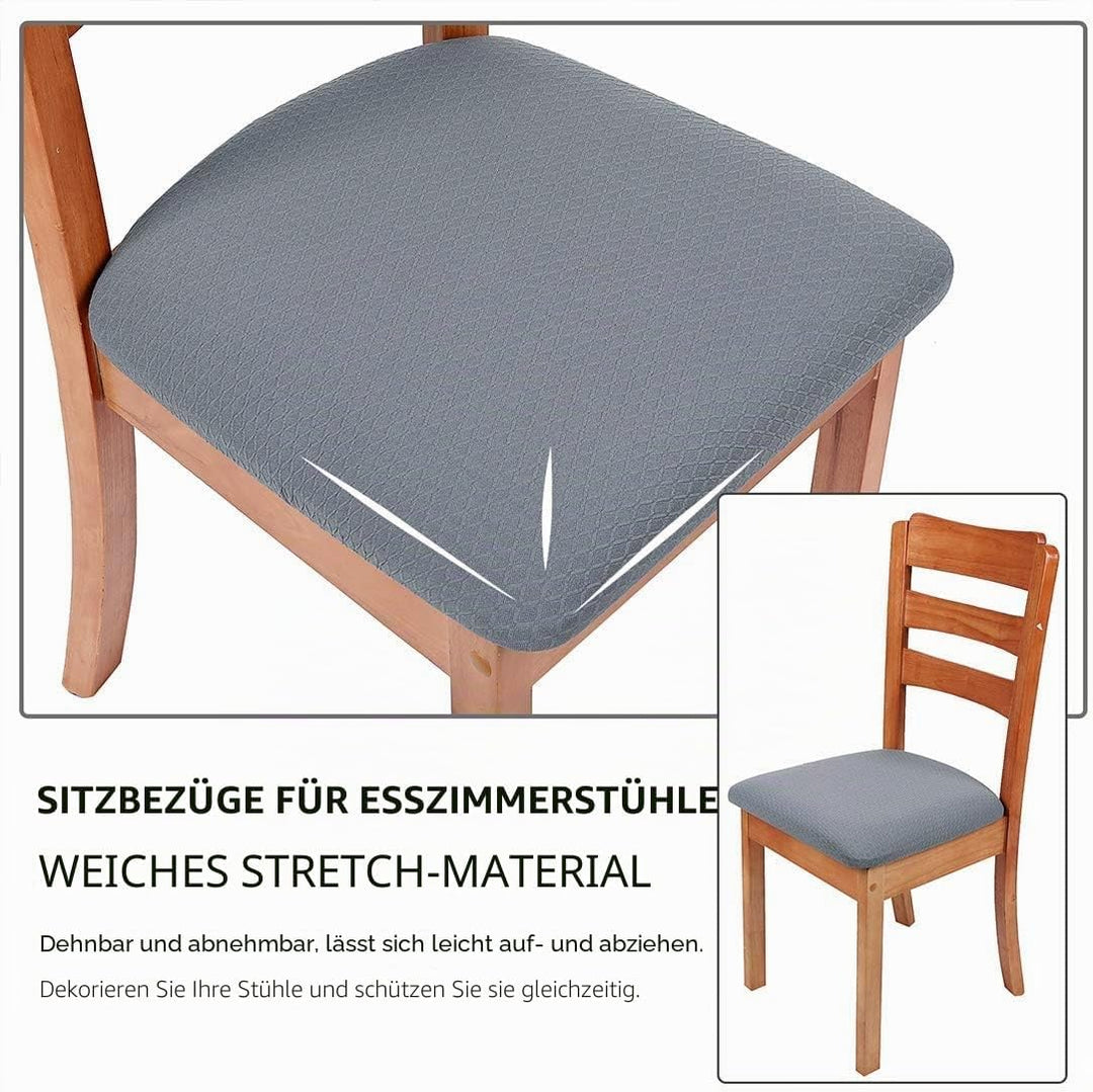Homaxy Stretch Spandex Jacquard Esszimmerstuhl Sitzbezüge, herausnehmbarer waschbarer Anti-Staub Ess