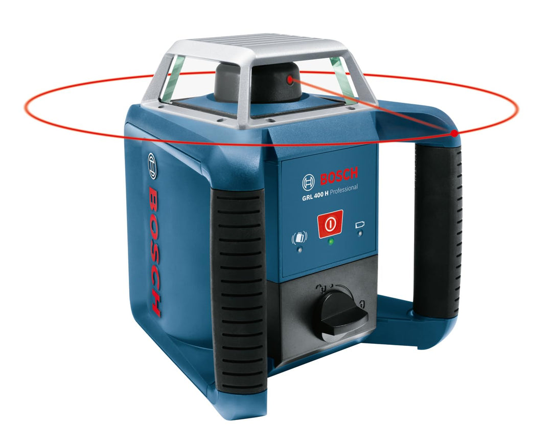 Bosch Professional Rotationslaser GRL 400 H (Ein-Knopf-Bedienfeld, max. Arbeitsbereich: 400 m (Durch