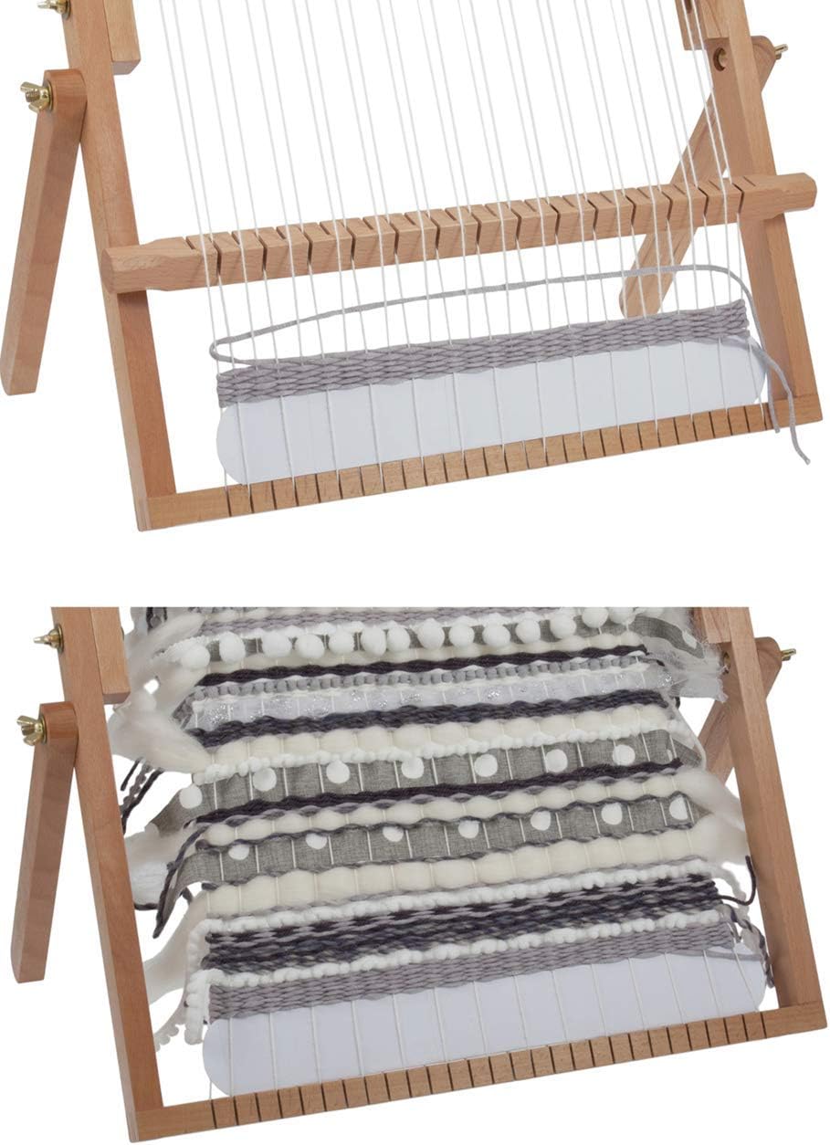 MILWARDS 2519020 Webstuhl, Holz, 40x40-61cm Einzeln, Einzeln