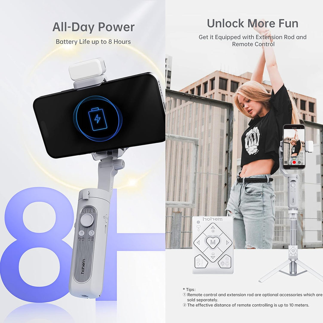 hohem iSteady XE Smartphone-Gimbal,3-Achsen-Stabilisierung mit Stativ für Videoaufnahmen integrierte