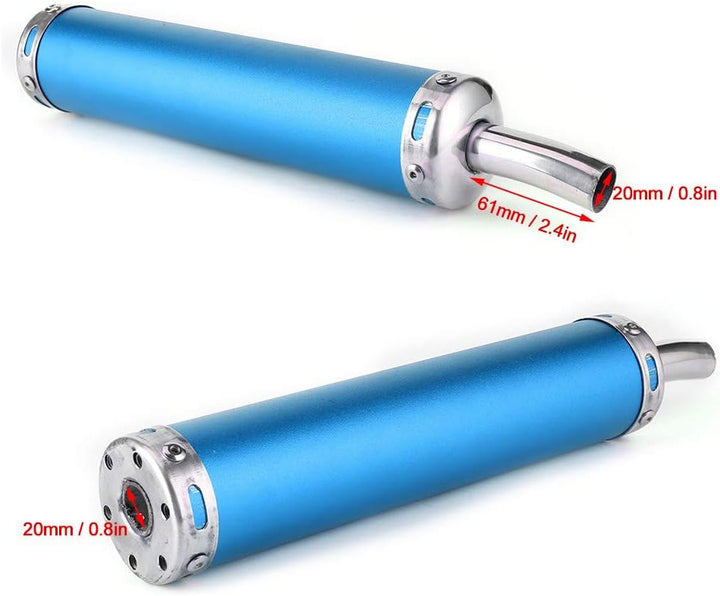 2 takt Auspuff Schalldämpfer Rohr für Motorräder, Auspuff Schalldämpfer aus Edelstahl rohr 20 mm (0,