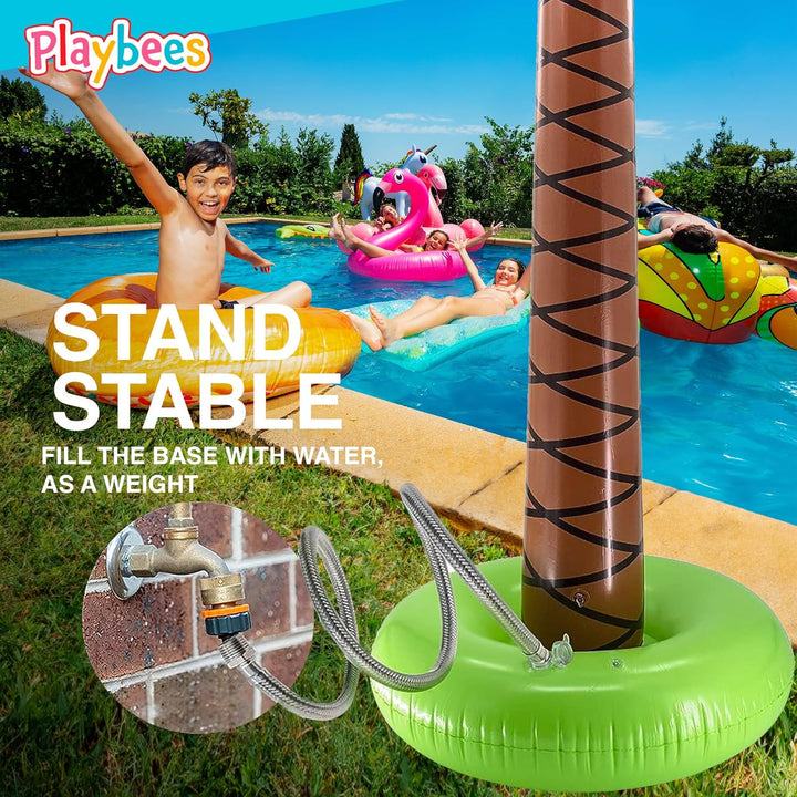 Playbees Riesige aufblasbare Palmen – 2 Stück – 1,8 m, super stabile künstliche Bäume für Luau-Party