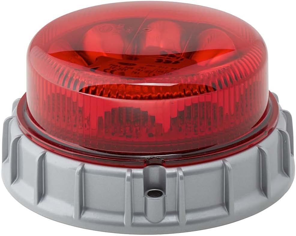 HELLA - LED-Blitz-Kennleuchte - K-LED 2.0 F - 12/24V - rot - Schraubanschluss/Anbau - 2XD 011 557-12