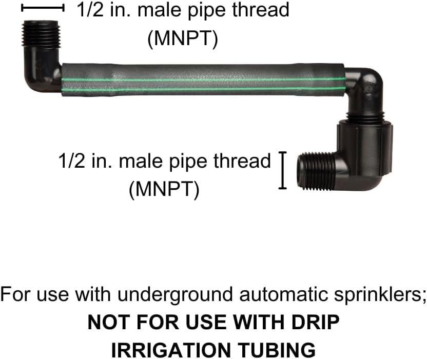 Rain Bird 12sa5s Swing Rohr Montage Pack of 1 1/2" x 1/2" x 6", 1/2" x 1/2" x 6"