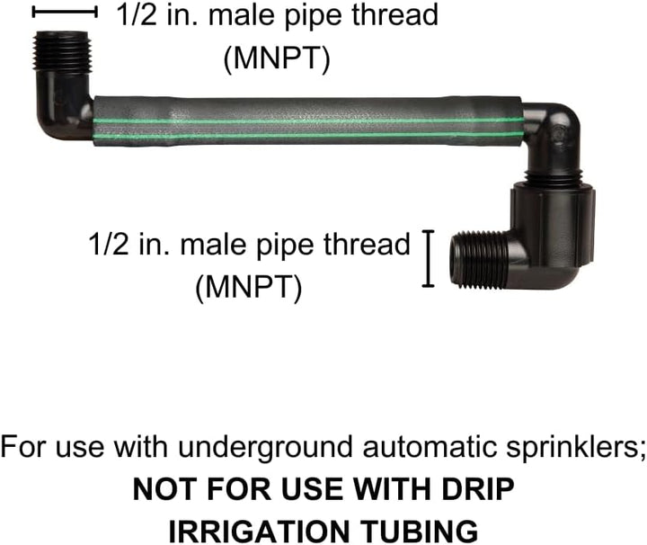 Rain Bird 12sa5s Swing Rohr Montage Pack of 1 1/2" x 1/2" x 6", 1/2" x 1/2" x 6"