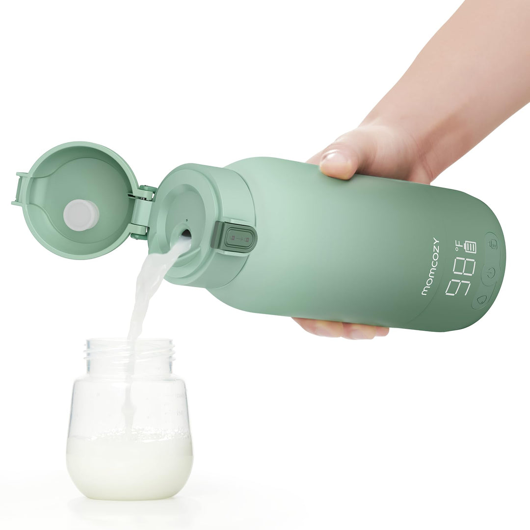 Tragbarer Milchwärmer von Momcozy für unterwegs – Zwei Heizmodi für Muttermilch und Wasser, tragbare