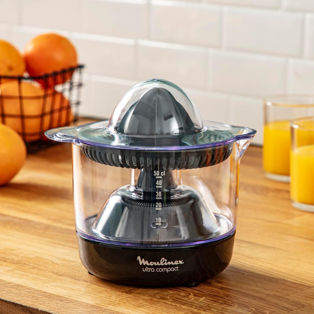 Moulinex PC1208 Elektrischer Entsafter Ultra Compact | 450ml Volumen | Orangenpresse & Zitruspresse