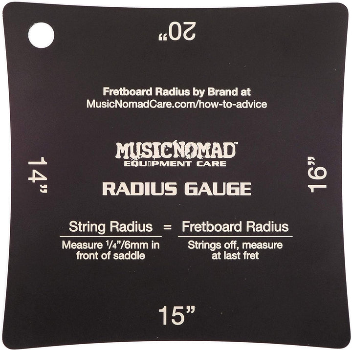 MusicNomad MN603 Precision Fretboard and String Radius Gauge Tool - 2 pc. Set