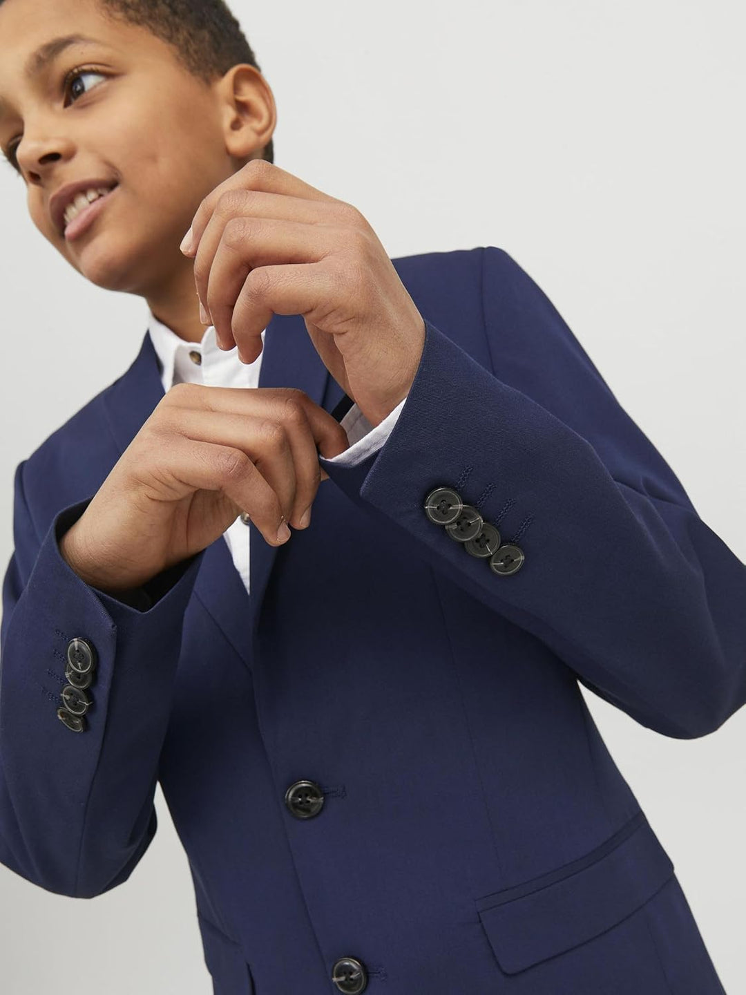 JACK &amp; JONES Boy Einreihiger Blazer und Hose JPRSOLAR Anzug Junior 170 Medieval Blue, 170 Medieval B