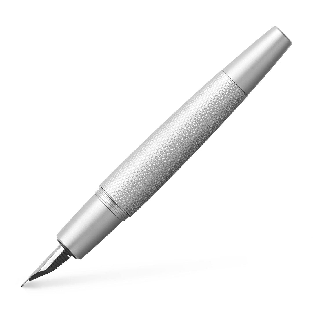 Faber-Castell 148671 - Füller e-motion Pure Silver F,1 Stück Füller Feder F silber, Füller Feder F s