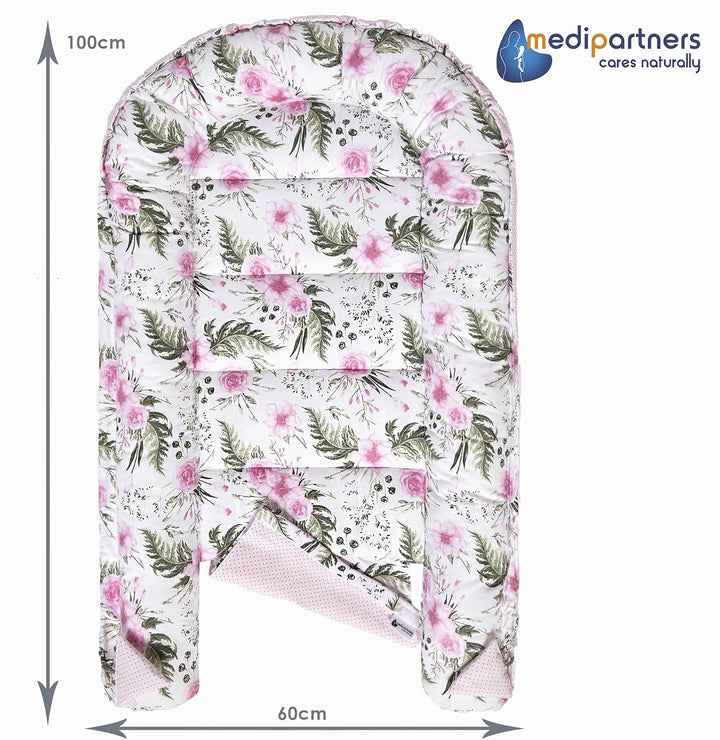 Medi Partners 5 teilig Babynestchen Set Babynest 100x60x15 herausnehmbarer Einsatz Bett Kuschelnest