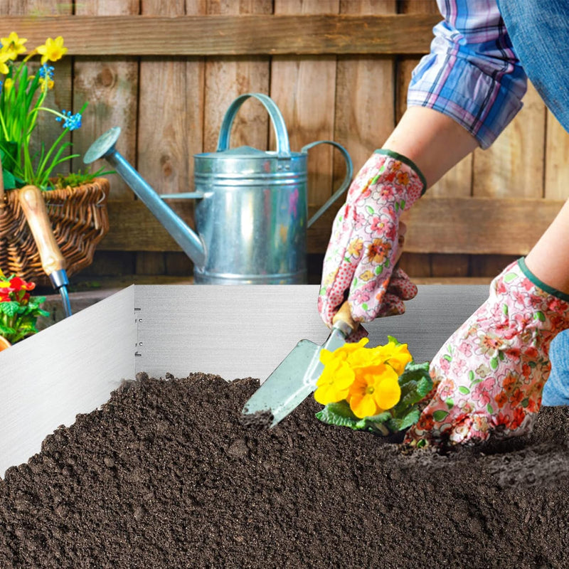 Vigevee Rasenkante verzinkt Metall, 5m 10m 15m 20m 25m 30m 35m 40m 45m 50m 100x15cm oder 100x18cm Be