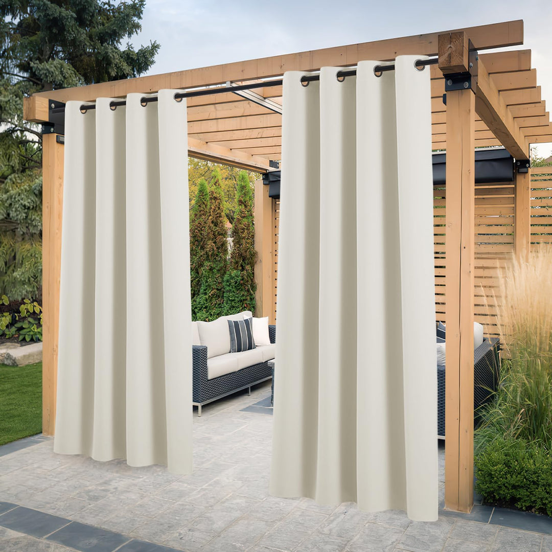 PONY DANCE Balkon Vorhang Sonnenschutz & Sichtschutz Terrasse/Pavillon Vorhänge 2er Set Outdoor Gard