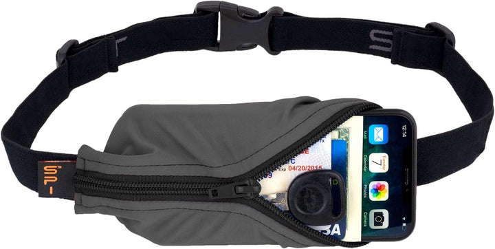 Gürteltasche Spibelt Topos, Einheitsgröße Anthrazit mit Schwarzem Reißverschluss